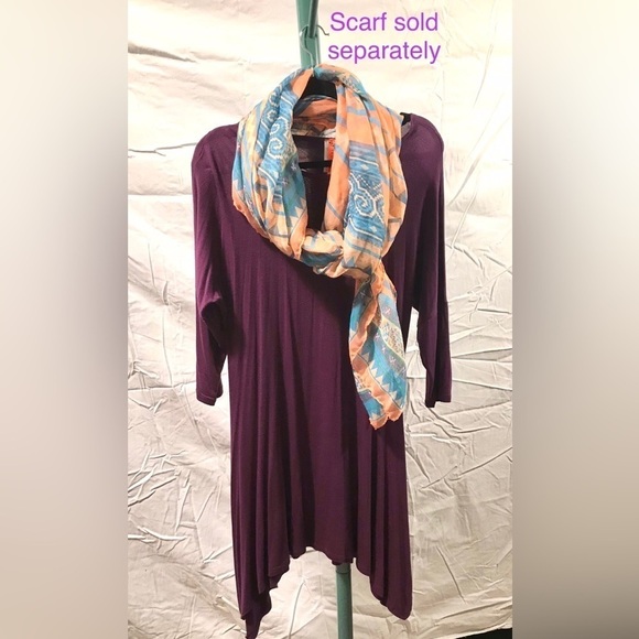 🆕💜NEW BOUTIQUE VERSATILE PURPLE DOLMAN TUNIC DRESS SZ S BY MOA 💜 - Picture 7 of 12